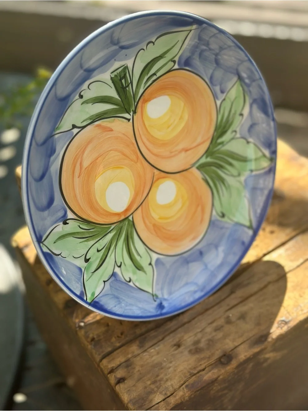 RB Alcobaca Portugal Hand Painted Fruit Plates Set of 3